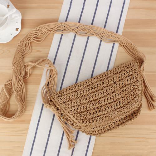 Paper Rope & Cotton Cord Easy Matching & Weave Crossbody Bag PC