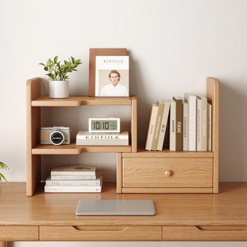 Solid Wood Multilayer Bookshelf dustproof & stretchable PC