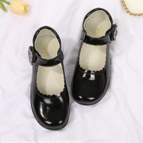 Microfiber PU Synthetic Leather & Rubber velcro Girl Kids Shoes & anti-skidding Pair