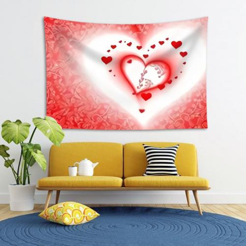 Polyester Tapestry for home decoration printed heart pattern PC
