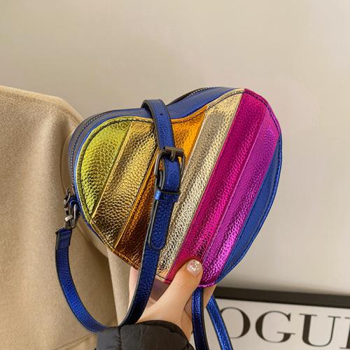 PU Leather Easy Matching Crossbody Bag striped multi-colored PC