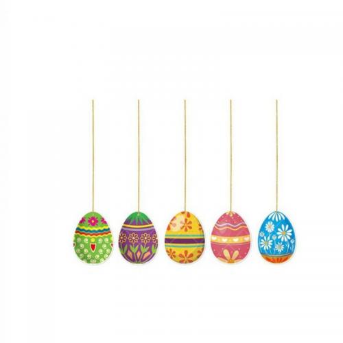 Paper Easter Design Hanging Decoration for home decoration mixed colors Bag