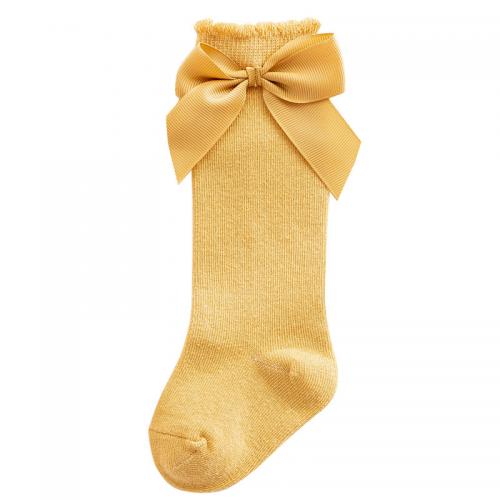 Cotton Baby Girl Knee-High Socks Toddlers Bow Stockings Newborn Infant Non-Slip Sock Children knee socks flexible pair