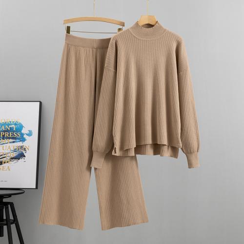 Viscose-vezel & Polyester Vrouwen Casual Set Lange broek & Boven Solide meer kleuren naar keuze Instellen