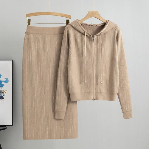 Viscose-vezel & Polyester Vrouwen Casual Set Rok & Boven ijzer-op Solide meer kleuren naar keuze Instellen