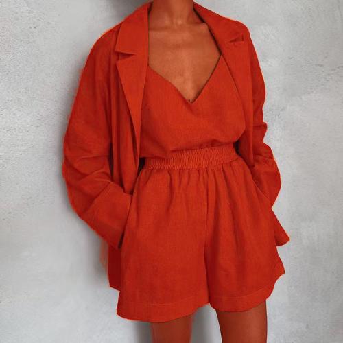 Poliéster Conjunto casual de las mujeres, corto & camis & parte superior, más colores para elegir,  Conjunto