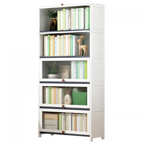 Moso Bamboo & Acrylic Bookshelf for storage white PC