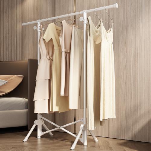 Carbon Steel & Engineering Plastics foldable Clothes Hanger durable stoving varnish white PC