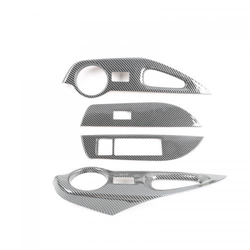 Toyota Rave Window Control Switch Panel Cover, four piece, , Carbon Fibre texture, Sold By Set