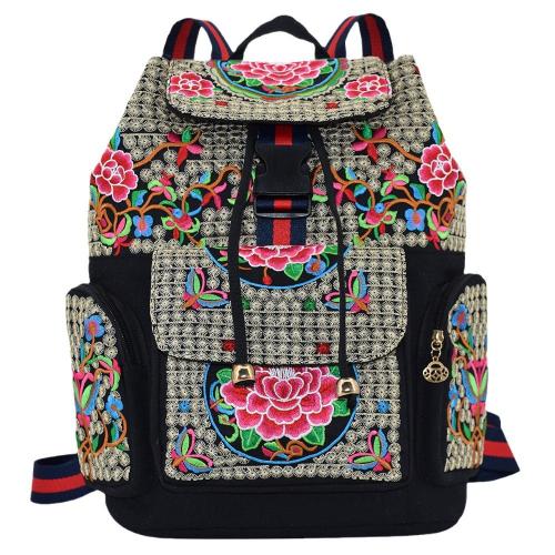 Canvas & Polyester Easy Matching Backpack large capacity & soft surface & embroidered PC