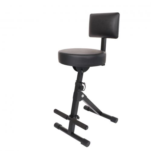 Sponge & Iron & PU Leather Soft Foldable Chair black PC