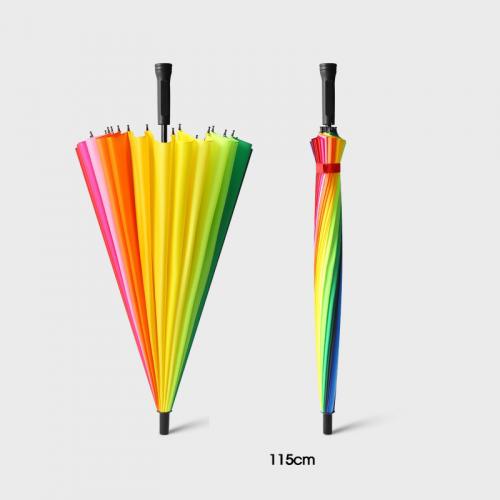Faser & Pongee Langer Griff Regenschirm, Solide, mehr Farben zur Auswahl,  Stück