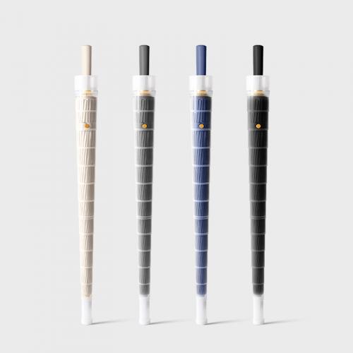 Fiber & Pongee Lange handvat paraplu Solide meer kleuren naar keuze stuk