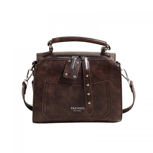PU Leather hard-surface & easy cleaning Crossbody Bag attached with hanging strap Solid PC