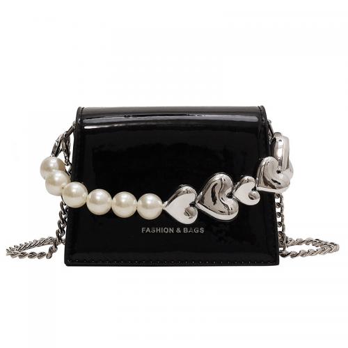 Plush & Plastic Pearl Easy Matching Handbag with chain & attached with hanging strap PC