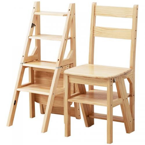 Wooden four layers & Multifunction Step Ladder PC