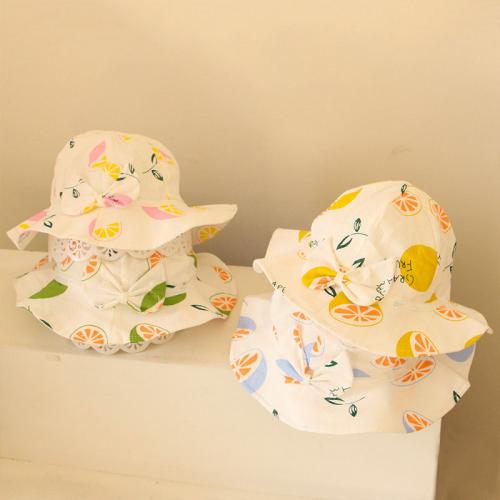 Cotton Bucket Hat, sun protection, fruit pattern, more colors for choice,  PC