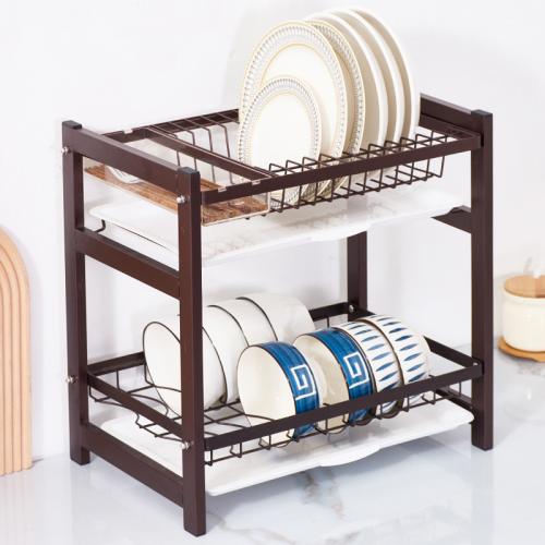 Carbon Steel & Iron Multifunction Kitchen Drain Rack double layer & hollow stoving varnish PC