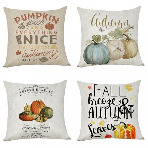 Linen Soft Pillow Case for home decoration printed PC