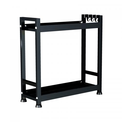 Carbon Steel Multilayer & Multifunction Kitchen Shelf black PC