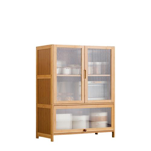 Moso Bamboo & Acrylic Multifunction Storage Cabinet for storage PC