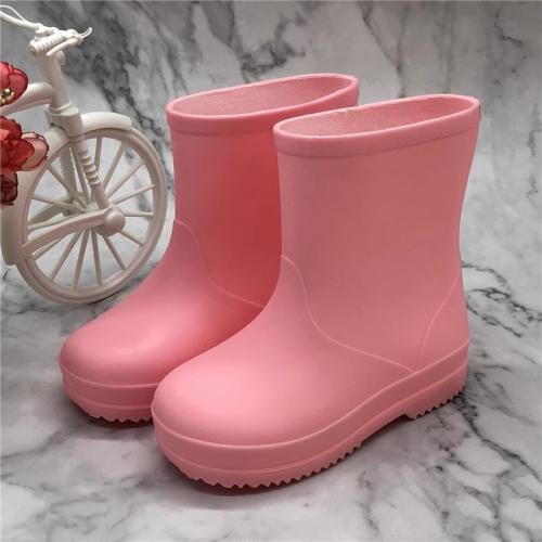 PVC Child Rain Boots & anti-skidding & waterproof Solid Pair