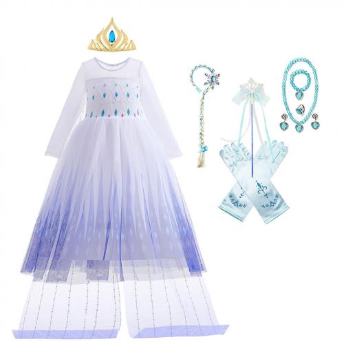 Polyester Ball Gown Children Princess Costume patchwork Set