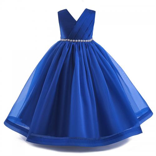 Polyester Slim & Princess & Ball Gown Girl One-piece Dress, different size for choice, patchwork, more colors for choice,  PC