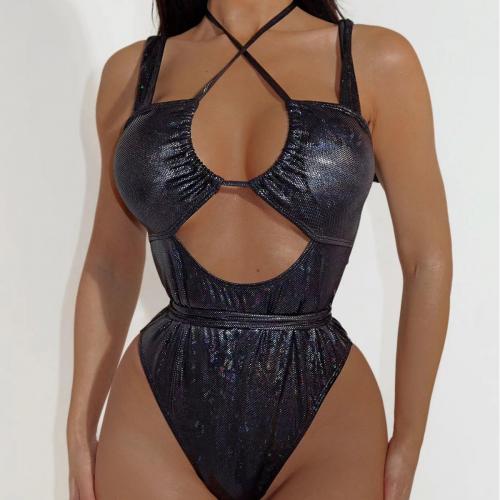 Polyester Monokini, different size for choice & hollow & skinny style, black,  PC