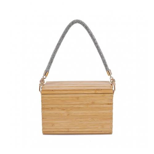 Bamboo & Rhinestone hard-surface & Easy Matching Handbag PC