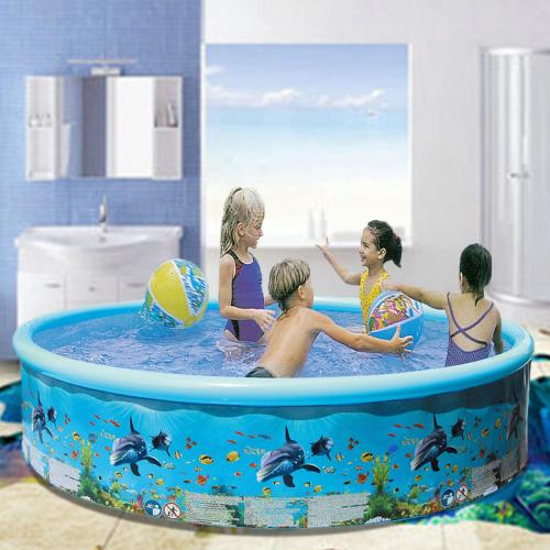 PVC Inflatable Pool  Cartoon blue PC