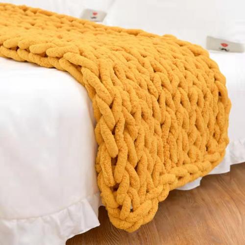 Chenille Soft Blanket knitted PC