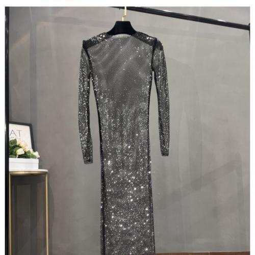 Polyester Slim One-piece Dress iron-on : PC