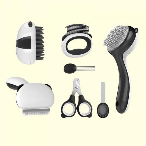 Thermo Plastic Rubber & Stainless Steel & ABS Pet Comb portable Solid PC