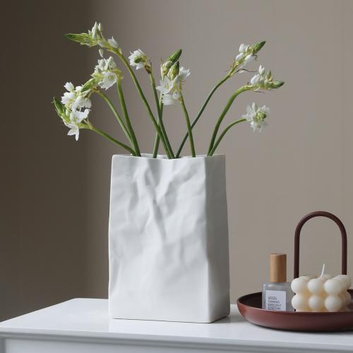 Ceramics Creative Vase for home decoration white PC