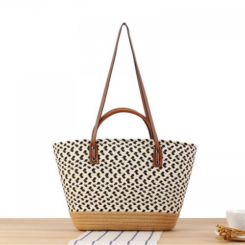 Cotton Cord Easy Matching Woven Tote large capacity PC