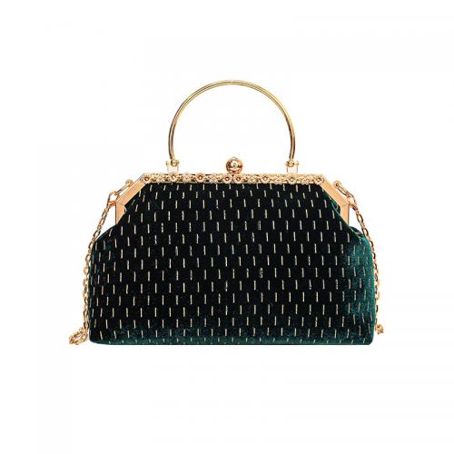 Velour Evening Party Handbag with chain PC