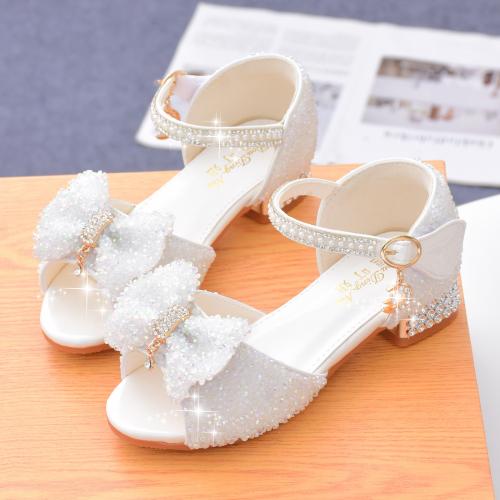 PU Leather Girl Sandals Solid Pair