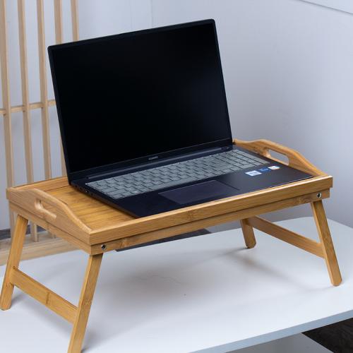 Medium Density Fiberboard & Moso Bambus Faltbarer Tisch, Solide, Khaki,  Stück