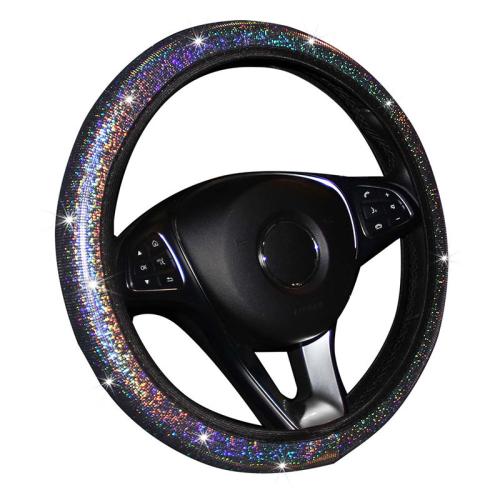 PU Leather Steering Wheel Cover with rhinestone PC