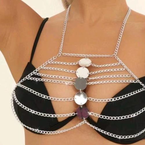 Zinc Alloy Easy Matching Body Chain silver : PC