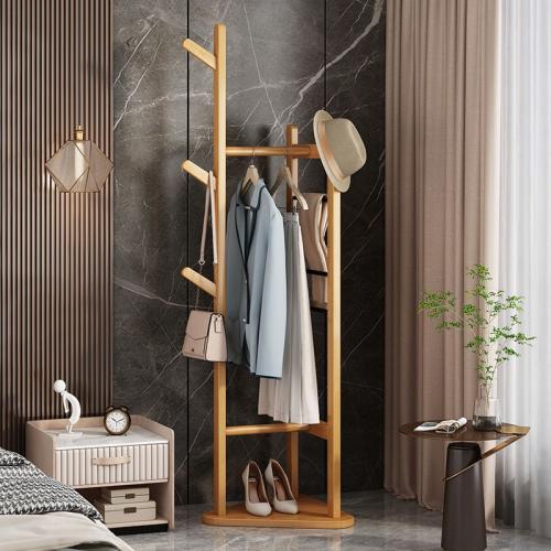 Bamboo Multifunction Clothes Hanging Rack PC