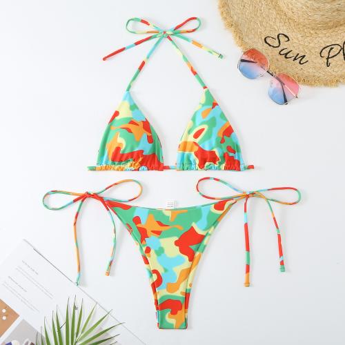 Polyester Bikini slimming & two piece printed Set