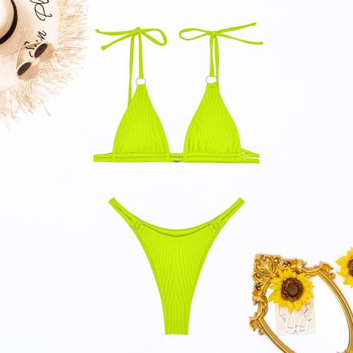Polyamide & Polyester Bikini, slimming & backless & different size for choice & two piece, more colors for choice,  Set