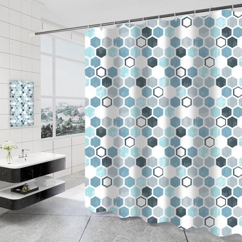 Polyester Shower Curtain thickening & waterproof geometric mixed colors PC
