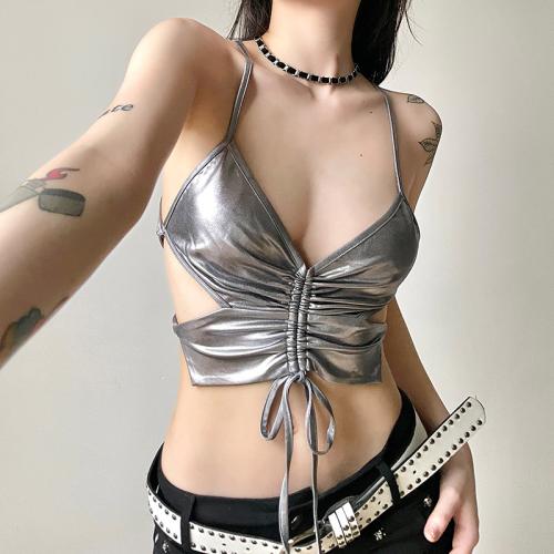 Polyester Slim Camisole & hollow silver PC