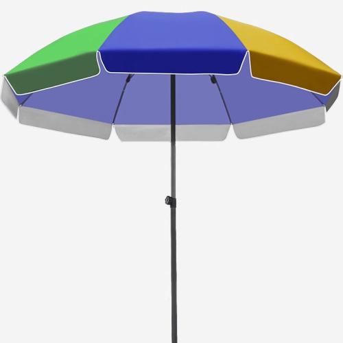 Steel & Polyester Yarns & Silver Plasters Fabric Outdoor Sunny Umbrella sun protection Solid PC