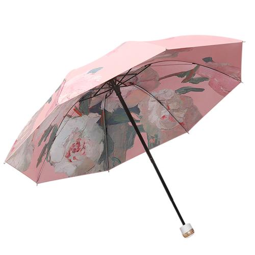Staal & Vinyl & Pongee & Silicone Zon-Regen Paraplu meer kleuren naar keuze stuk