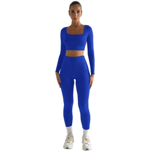 Spandex & Polyester Women Casual Set midriff-baring & slimming Long Trousers & top Set