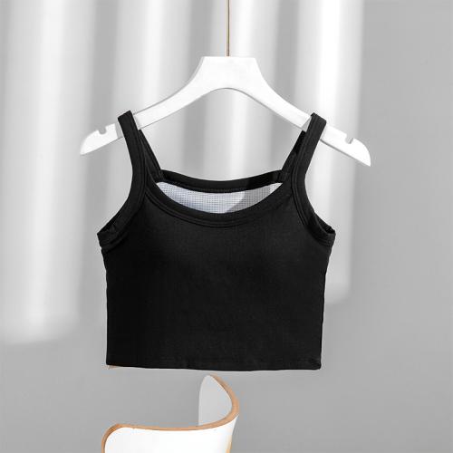 Cotton with bra Camisole flexible Solid PC